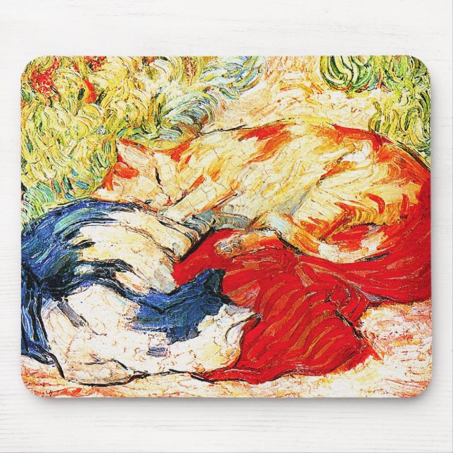Two Cats Mouse Mat (Front)