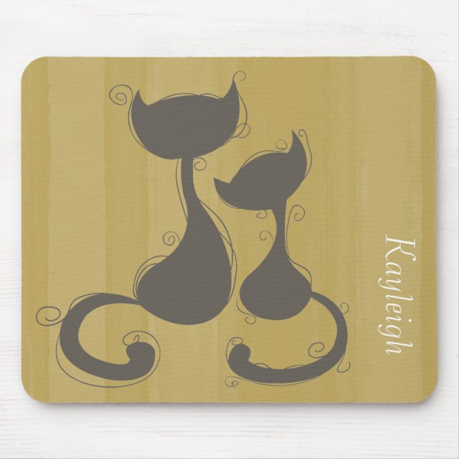 Two Cats Mouse Mat (Front)