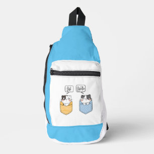 two cats sling bag