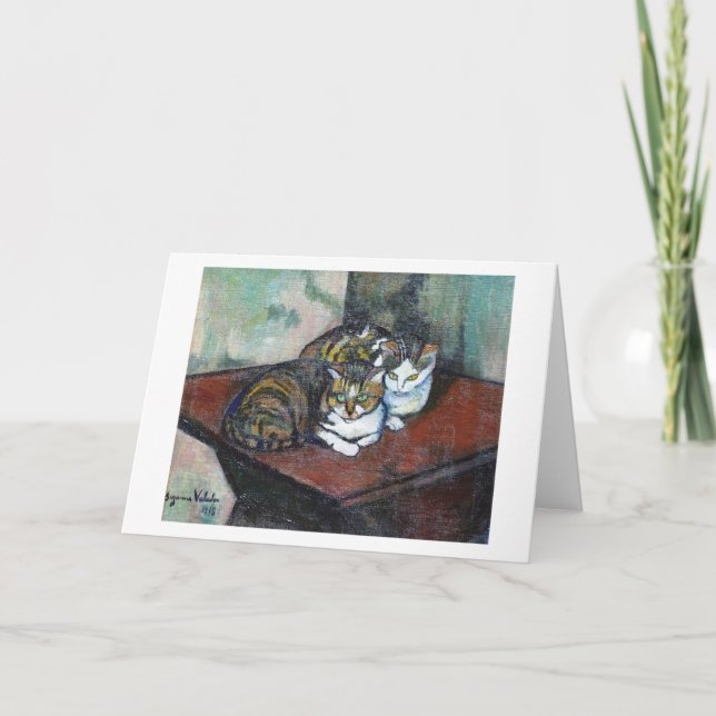 Two Cats, Suzanne Valadon Card (Front)