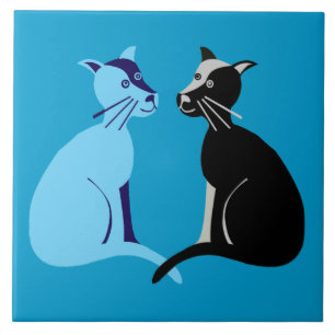 two cats tile
