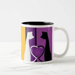Two Cats Two-Tone Coffee Mug