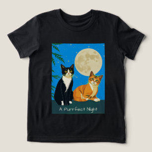 Two Cats Under the Full Moon Tri-Blend Shirt
