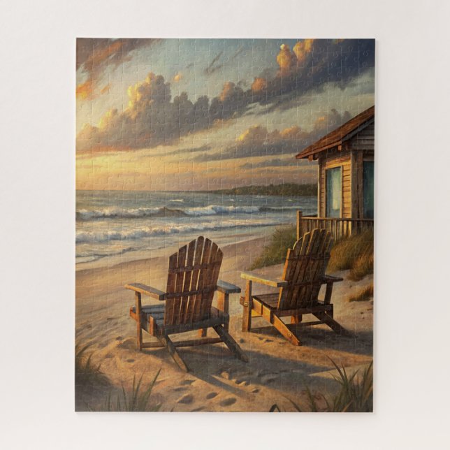 Two Chairs on a Beach Jigsaw Puzzle (Vertical)