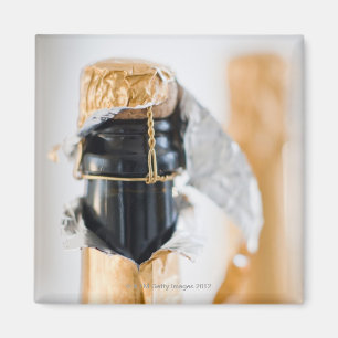 Two champagne bottles magnet
