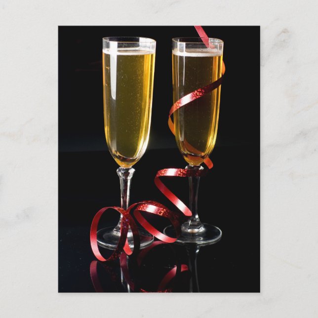 two champagne flute postcard (Front)