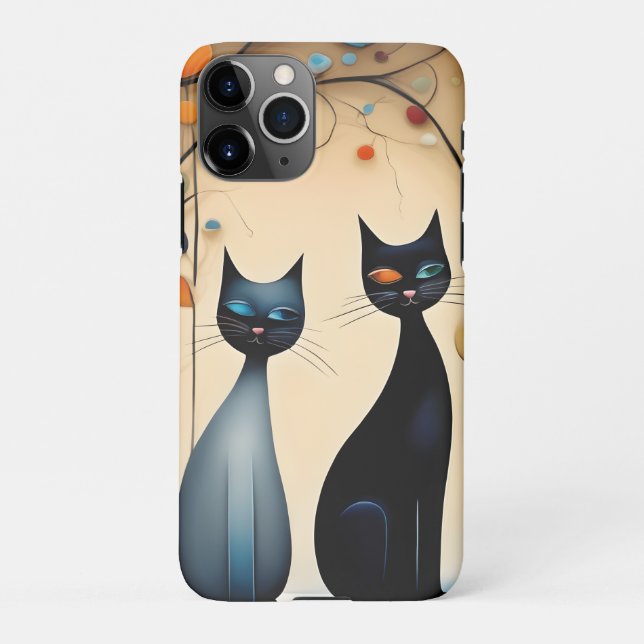 Two Charming Cats iPhone Case (Back)