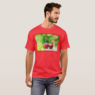 "Two Cherries Fruit" Cute Photo. Buy Now T-Shirt
