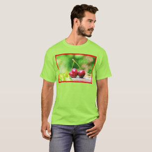 "Two Cherries Fruit" Cute Photo. Buy Now T-Shirt