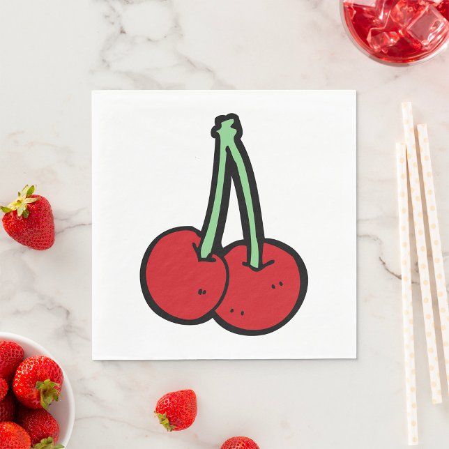Two Cherries Napkin (Creator Uploaded)