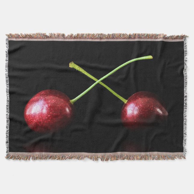 Two Cherries tbcnm Throw Blanket (Front)