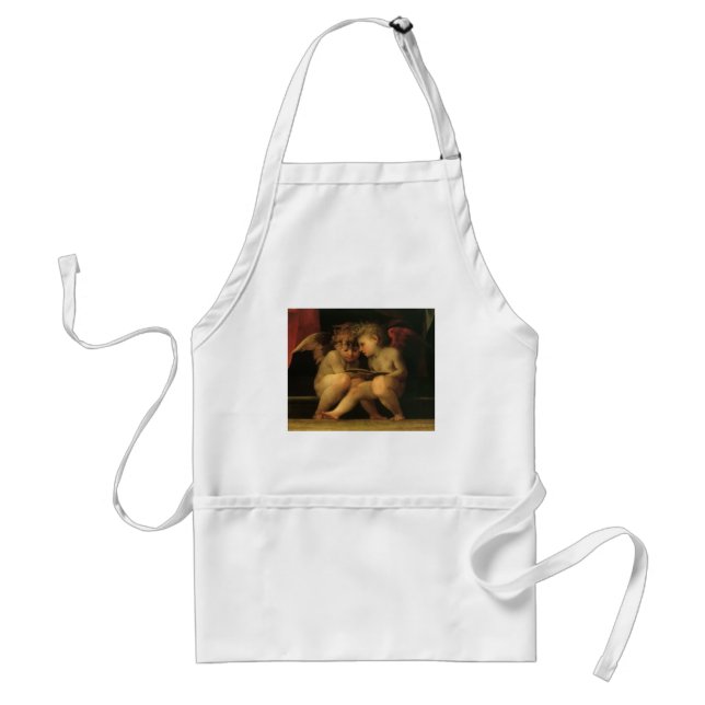 Two Cherubs Reading by Rosso Fiorentino, Angels Standard Apron (Front)
