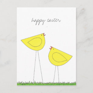 Two Chicks Easter Postcard