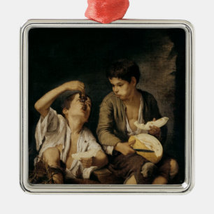 Two Children Eating a Melon and Grapes, 1645-46 Metal Tree Decoration