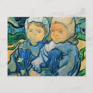 Two Children Van Gogh Fine Art Postcard