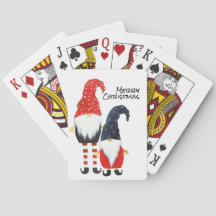 Two Christmas Elf  Playing Cards
