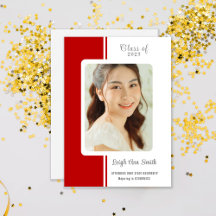 TWO COLOR CUSTOM PHOTO Graduation Announcement