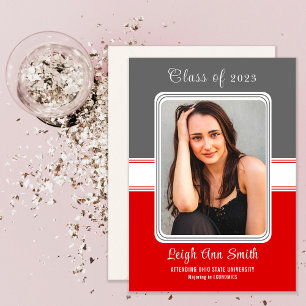 TWO COLOR CUSTOM PHOTO Graduation Announcement