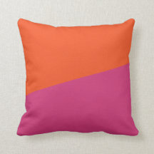 TWO-COLORED ORANGE AND CERISE | PILLOW