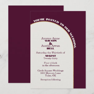 Two Colour Cloud Dancer White and Burgundy Arch