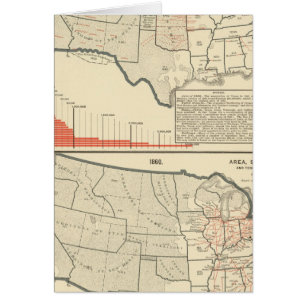 Two colour lithographed maps of United States