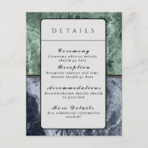 Two colour marble monogram - Details Card