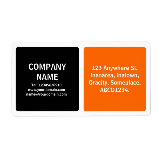 Two Colours - Black and Orange (Front)