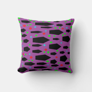 Two colours each side purple and red cushion