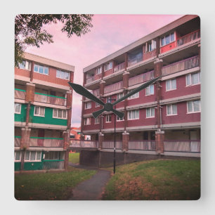 Two colours , in the flats square wall clock