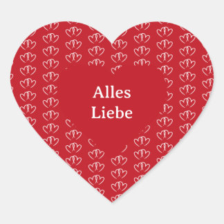 Two connected hearts heart sticker