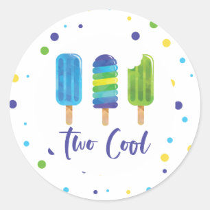 Two Cool 2nd Birthday Classic Round Sticker