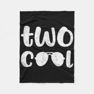 Two Cool 2nd Birthday Gift 2 Year Old Boy Second B Fleece Blanket