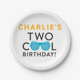Two Cool 2nd Birthday Party Plates