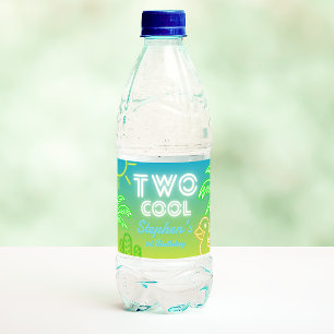 Two Cool 2nd Birthday  Water Bottle Label