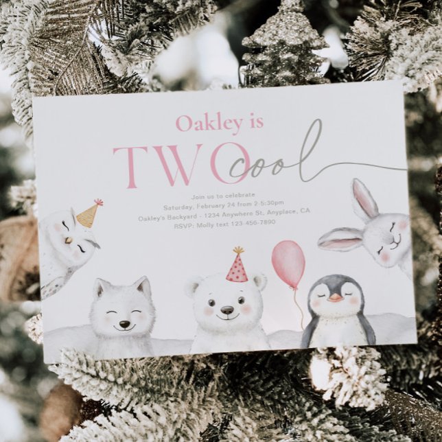 Two Cool Arctic Animals Birthday Invitation (Creator Uploaded)