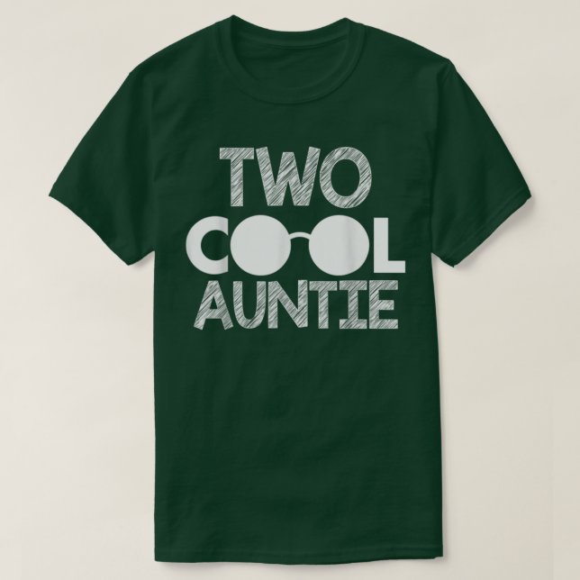Two Cool Birthday Auntie  T-Shirt (Design Front)