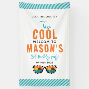 Two Cool Boy 2nd Birthday Party Banner