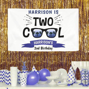 Two Cool Boys 2nd Birthday Banner