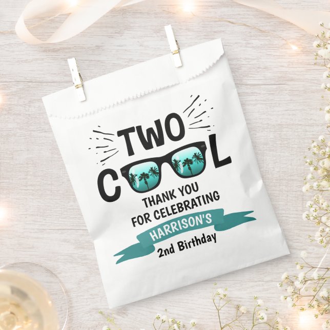 Two Cool Boys 2nd Birthday Favour Bags (Clipped)