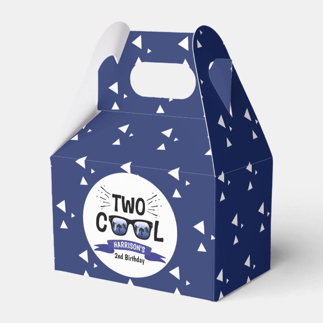 Two Cool Boys 2nd Birthday Favour Box (Front Side)