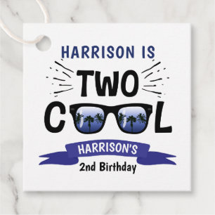 Two Cool Boys 2nd Birthday Favour Tags