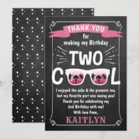 Two Cool Chalkboard Girls 2nd Birthday