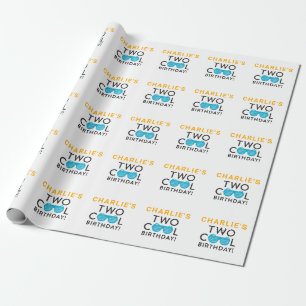 Two Cool Custom 2nd Birthday Wrapping Paper