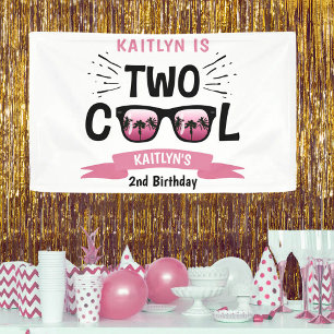 Two Cool Girls 2nd Birthday Banner