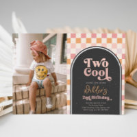 TWO Cool Girl's Photo Skater Invitation 