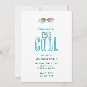 Two Cool Second Birthday Invitation