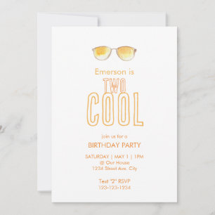 Two Cool Second Birthday Invitation