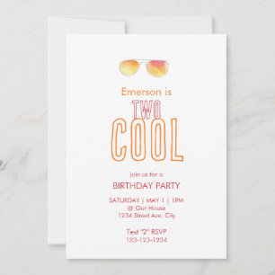 Two Cool Second Birthday Invitation