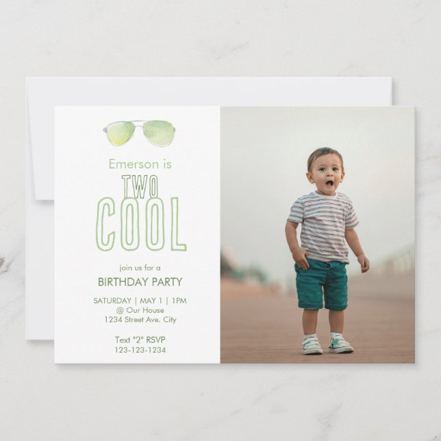 Two Cool Second Birthday Invitation (Front)
