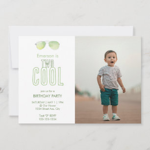 Two Cool Second Birthday Invitation